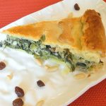 Torta di spinaci pinoli e uvetta